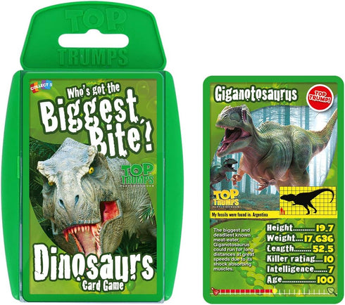 Top Trumps Dinosaurs Classics Card Game, Learn About Tyrannosaurus Rex, Stegosaurus, Giganotosaurus, Educational Pack