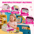 3-8,Color Wee Wonders Wooden Cash Register for Kids with Real Calculator, Rechargeable Cash Register Toy