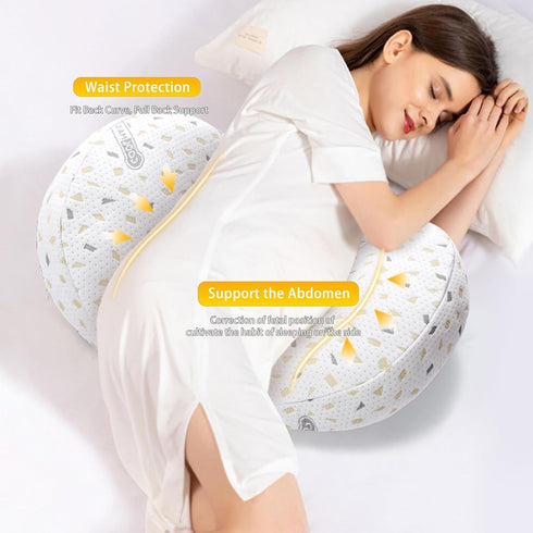 Coldew Pregnancy Pillows for Sleeping, Maternity Pillow for Pregnant Women, Soft Pregnancy Body Pillow with Detachable