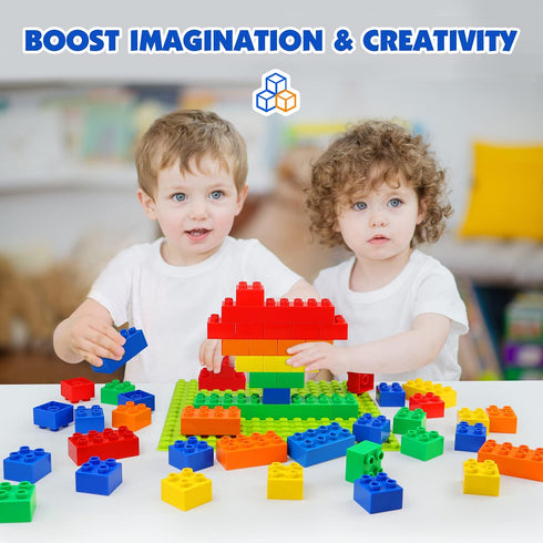 aotipol Building Blocks for Kids, 101-piece Large Classic Building Bricks Set, Basic STEM Toys Gift for All Ages