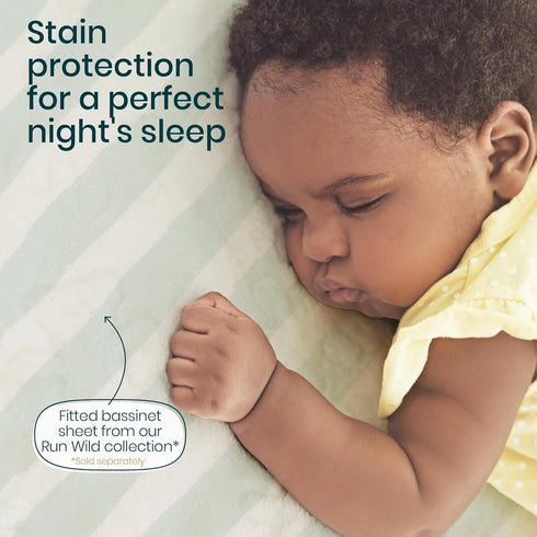 100% 100% CoZee (31.8 20 Tutti Bambini Waterproof Bassinet Mattress Protector - Premium Cotton Bassinet Mattress Pad