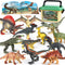 OENUX Dinosaur Toys for Kids 3-5, 12pcs Realistic Jurassic Figures Playset with Educational Booklet for Boys Girls