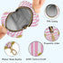 Hearts Round Pacifier Storage Case with Zipper, Portable Pacifier Case for Travel, Diaper Bag & Purse, Pacifier