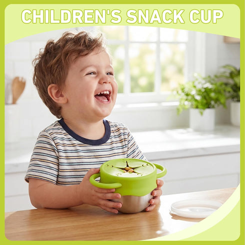 Ferrochef 4 13 oz 3 1 Pcs Stainless Steel Snack Cups Spill Proof, in Baby Snack Containers Removable Silicone Food