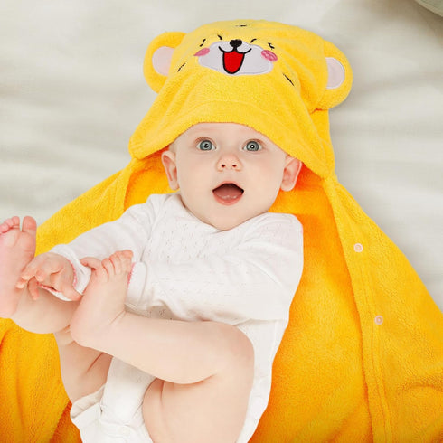 CLRBEATTY 27.5" 55" Toddler Bath Towel, Baby Hooded Towel, Ultra Absorbent Soft Shower Towel, Unisex Baby Bath Towel