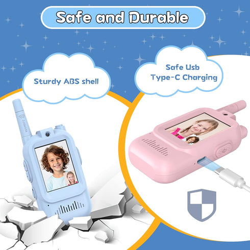 Hangrui Pack 2, 3-5, Walkie Talkies for Kids of Rechargeable Long Range Two Way Radios Toys for Boys Girls Age Outdoor