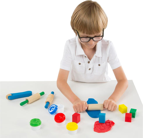 Melissa & Doug Clay Activity Set - 4 Tubs of Modeling Dough and Tools for Kids Ages 3+