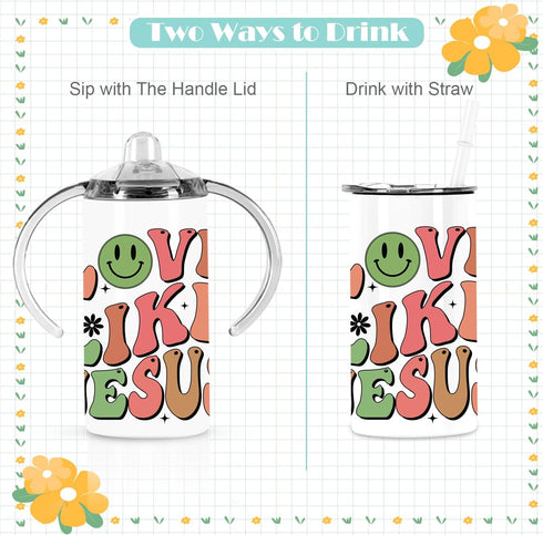 12 Oz 4 Pack, Sublimation Sippy Cup Kids Sublimation Sippy Tumblers, Stainless Steel Todder Water Bottle