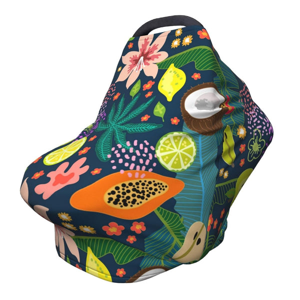 Schgap Tropical Garden Fruits Car Seat Cover for Baby Nursing Cover Breastfeeding Baby