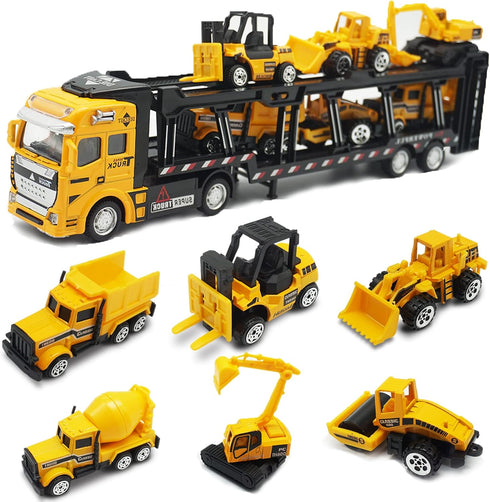 OTONOPI Car Transport Truck Toy Construction Diecast Cars Play Vehicle Set Carrier