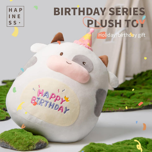 16" Cute Cow Plush Toy, Soft Pillow Plushies Kawaii Cow Stuffed Animal for Girls Boys Kids Birthday Gifts, Christmas