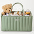 Blissful Diary Baby Diaper Caddy Organizer, Stylish Nursery Storage Basket for Baby Shower, Newborn Essentials - Sage