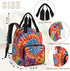Shoblo Backpack Tie Dye Diaper Bag for Travel, Waterproof Diaper Bag with Insulated Bottle Pockets & USB Port, Large