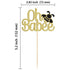 Gyufise 24Pcs Bumble Bee Cupcake Toppers - Gold Glitter Oh Baby Cupcake Picks for Baby Shower Birthday Party
