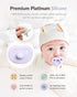 2 Pack 0-3 1) Moyuum Silicone Macaron Pacifier | Made in Korea, BPA Free One-Piece Design Baby Soother, Soft