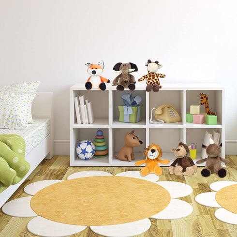 9 Set 11 Inch Zhanmai Pieces Safari Stuffed Animal Toys Plush Jungle Animal Toys Plush Includes Tiger Lion Elephant