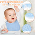 Loopeer 10 Pcs Snap Muslin Bibs – Soft Snap Bibs for Teething and Drooling for Boy and Girl Infants