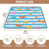 EtherSpher foldablummy 50'' 50''para Blue White Striped Sea Animal Large Non-Slip Baby Girl Play mat for Floor