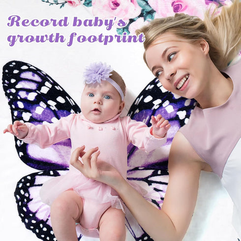 6 60" 40" Chumia Pcs Baby Monthly Milestone Blanket for Girl x Butterfly Milestone Blanket Age Photo Photography