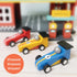 Pullback Racers - Wooden Vibrant Racing Car Trio with Pull-Back for Imaginative Play, Age 3+