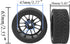 OD 2.55" Rubber Tires & Plastic Wheel Rims 12mm Hex Hub for HSP Tamiya HPI Kyosho Redcat 1/10 Cars