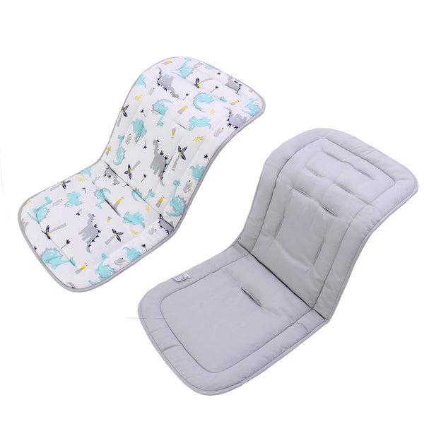 Baby Stroller Cushion, Universal Soft Cotton Seat Pad Liner for Newborn, 34x78cm (Dinosaur+Grey)