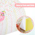 Zonon 48 Pieces Pink Baby Shower Water Bottle Labels, Floral Baby Shower Decorations Waterproof Stickers
