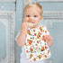 IHCVHQX 1 Pack Baby Feeding Bibs for Boys Girls Pizza Slices Mushrooms Button Newborn Infant Bibs Teething Bib