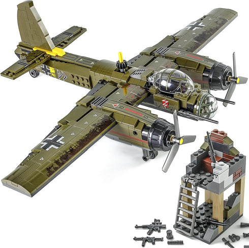 Feleph JU-88 WW2 Plane Building Bricks Kit 559 PCS German Bomber with
