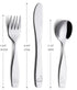 ANNOVA Kids Silverware 10 Pieces Children's Safe Flatware Set, Stainless Steel, 4 x Forks, 4 x Spoons, 2 x Safe Knife