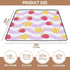 EtherSpher Cozy 50'' 50'' Berry Purple Stars Stripe Soft Thick Baby Gym & Activity Mat for Indoor Outdoor Breathable