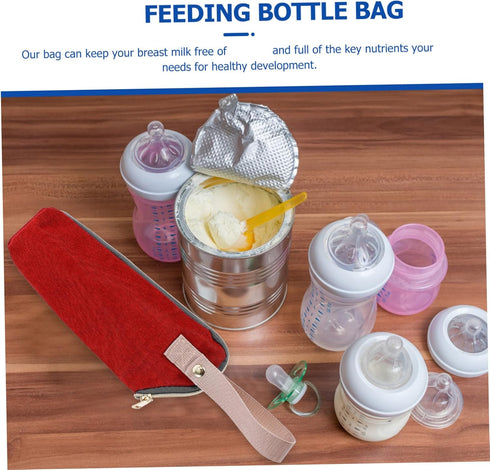 Toddmomy Thermal Baby Feeding Bottle Warmer Tote Bag for Moms Insulated Milk Bottle Portable Travel Bag Adjustable