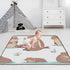 Bokkoy 50x50 inches Beavers at Play Baby Gyms Play Mat, Polyester Lightweight Quilted Cushion, Waterproof Surface, Soft