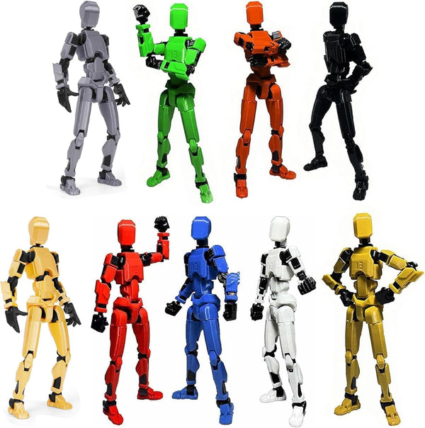 EIMONEY 9PCS Assembly Completed T-13 Action Figure 3D Printed Multi-Jointed Movable,Lucky 13