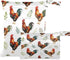 Haskirky Watercolor Roosters 2 Pcs Cloth Diaper Wet Dry Bags,Waterproof and Washable Bag