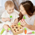 KMTJT Montessori Toys for 1 2 3 Year Old Toddlers, Macron Carrot Harvest Game Wooden Educational Learning Gifts