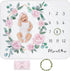 Baby Monthly Milestone Blanket for Baby Girl, Newborn Age Months Blanket Photo