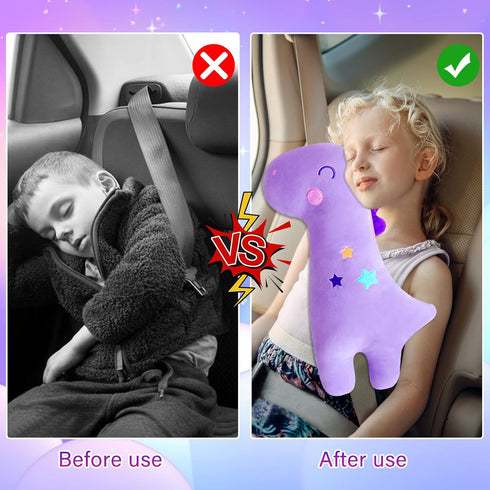 Limbruary Premium Quality Soft and Fluffy Unicorn Seat Belt Pillow for Kids - Ergonomic Design for Safe and Comfortable