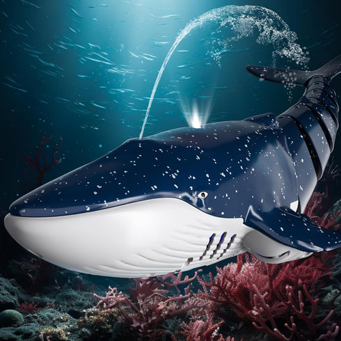 2.4Ghz 1:18 4 5 6 7 8 9 Remote Control Whale Shark Toys for Boys Kids, Scale High Simulation Whale Shark for Pool
