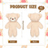 HyDren 40 Pcs Mini Bear Toy, 4.7 Inch Stuffed Tiny Bear Keychain, Soft Plush Bear Doll for Kids DIY Party Favor