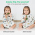 Waterproof Baby Bib for Eating, Mess-Proof Wearable Smock Bib Apron