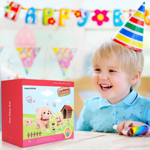 Koonie Talking Plush Golden Retriever Toy, Electronic Interactive Stuffed Puppy for Kids