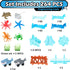 264 Set, 2 Set, 3-9 Coroiesty PCS Shark Race Tracks for Kids Toys, Glow in The Dark Magic Toy Shark Cars Track