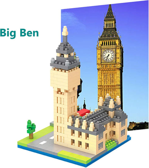 10 in 1 Mini City Architecture Building Blocks Set, 4500pcs World Famous Models DIY Gift