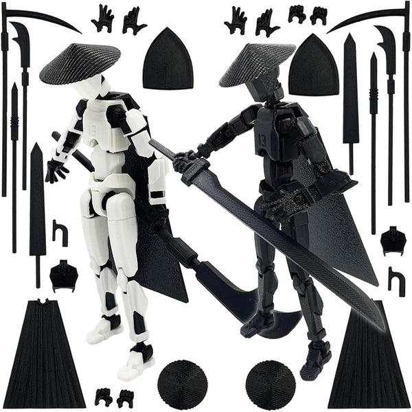 SANSGOUP Titan 13 Action Figure Set (Assembly Completed), 3D Printed Multi-Jointed Movable T13