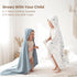 2-Pack 100% Star,32" 32") Konssy Muslin Hooded Baby Towels, Cotton, Ultra-Soft & Absorbent Baby Bath Towels with Hood