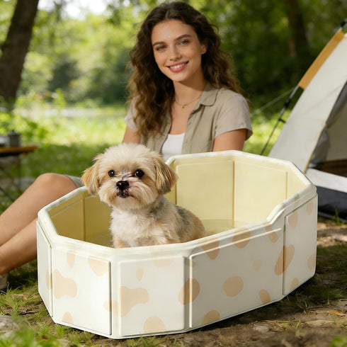 Generic Bathtub,75x45cm Folding Children Portable Space-Saving,Foldable Bath Tub with Drainage | for Boys Girls Pets