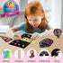 ZMLM Scratch Paper Art-Craft for Girls, Rainbow Scratch Magic Drawing Set, Activity Kit for Kids Ages 3-12, Holiday Gift