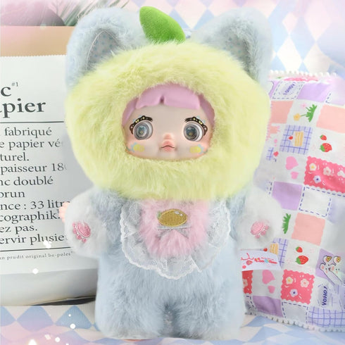 Mckkymi Nommi 1PC, (1 7 Plush Blind Box, Kawaii Cute Fruit Series Stuffed Blind Box Doll Kawaii Mystery Plush Toys