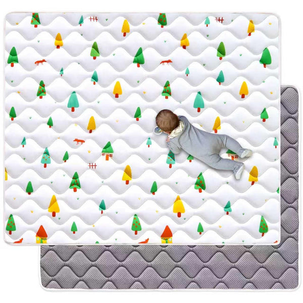 Odorless Premium Foam Baby Play Mat 50" x 50", Soft Microfiber Fabric